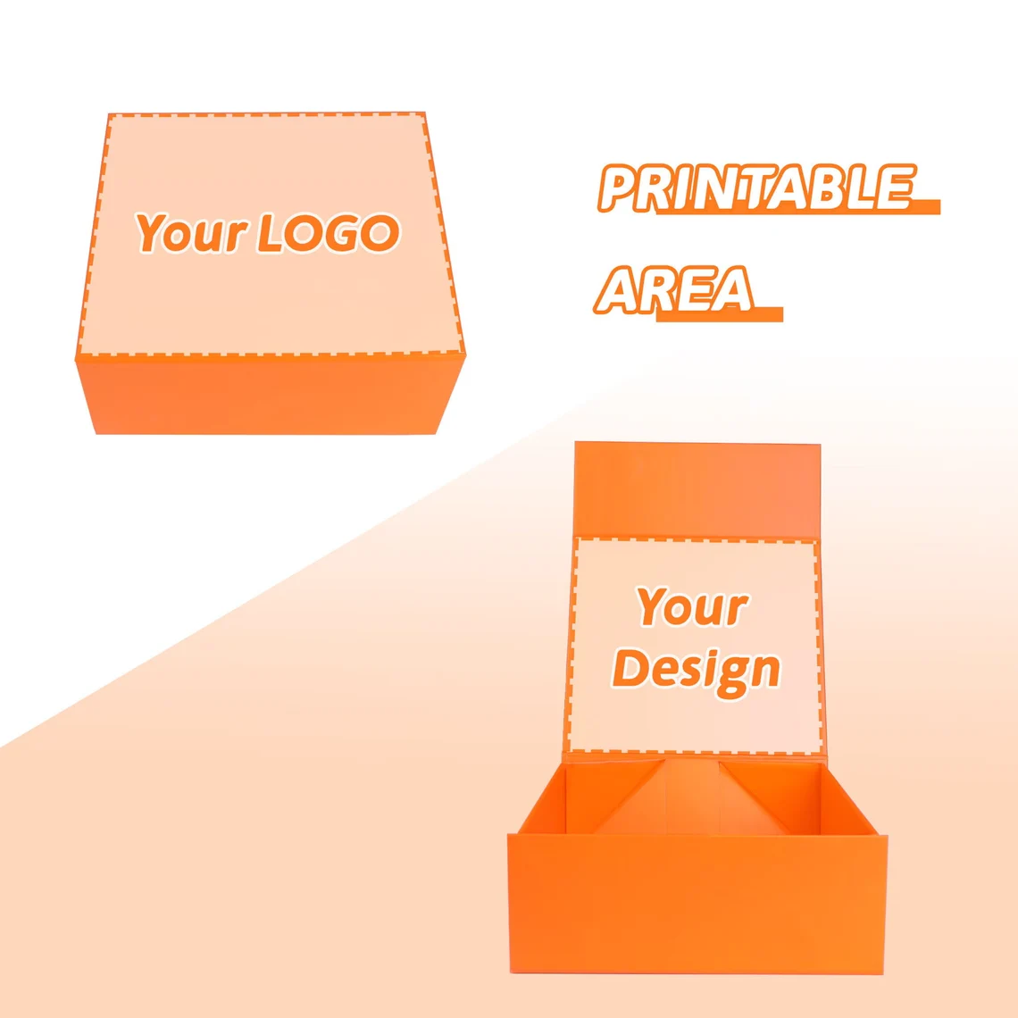 2pcs Custom Name/logo Gift Box, Personalized Text Gift Box,Happy Birthday Gift Box,Magnet Closure Box,Bridesmaid Gift Box,Empty Box for Gift