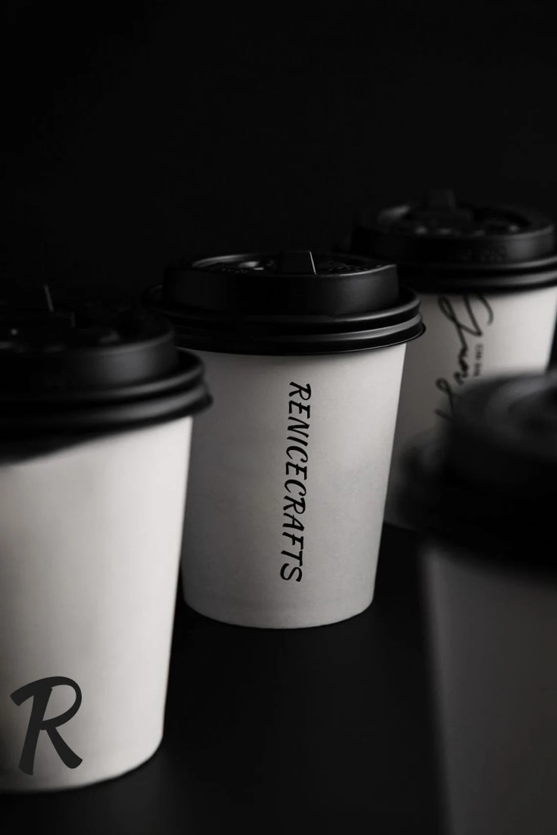 50-500pcs Personalized Disposable Paper Cups (Without Lids) Custom Coffee Cups for Wedding/Small Business/Gift/Party, Hot Cocoa Cups, Fast Shipping