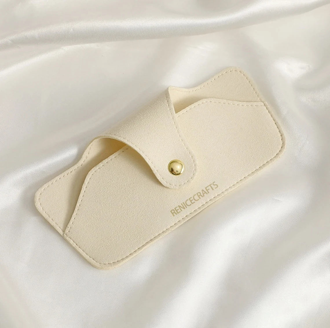 5pcs Personalized Logo Sunglasses Case With Gold Button, Custom Microfiber Eyeglass case, Multi-color glasses case, Anniversary/Party Gift