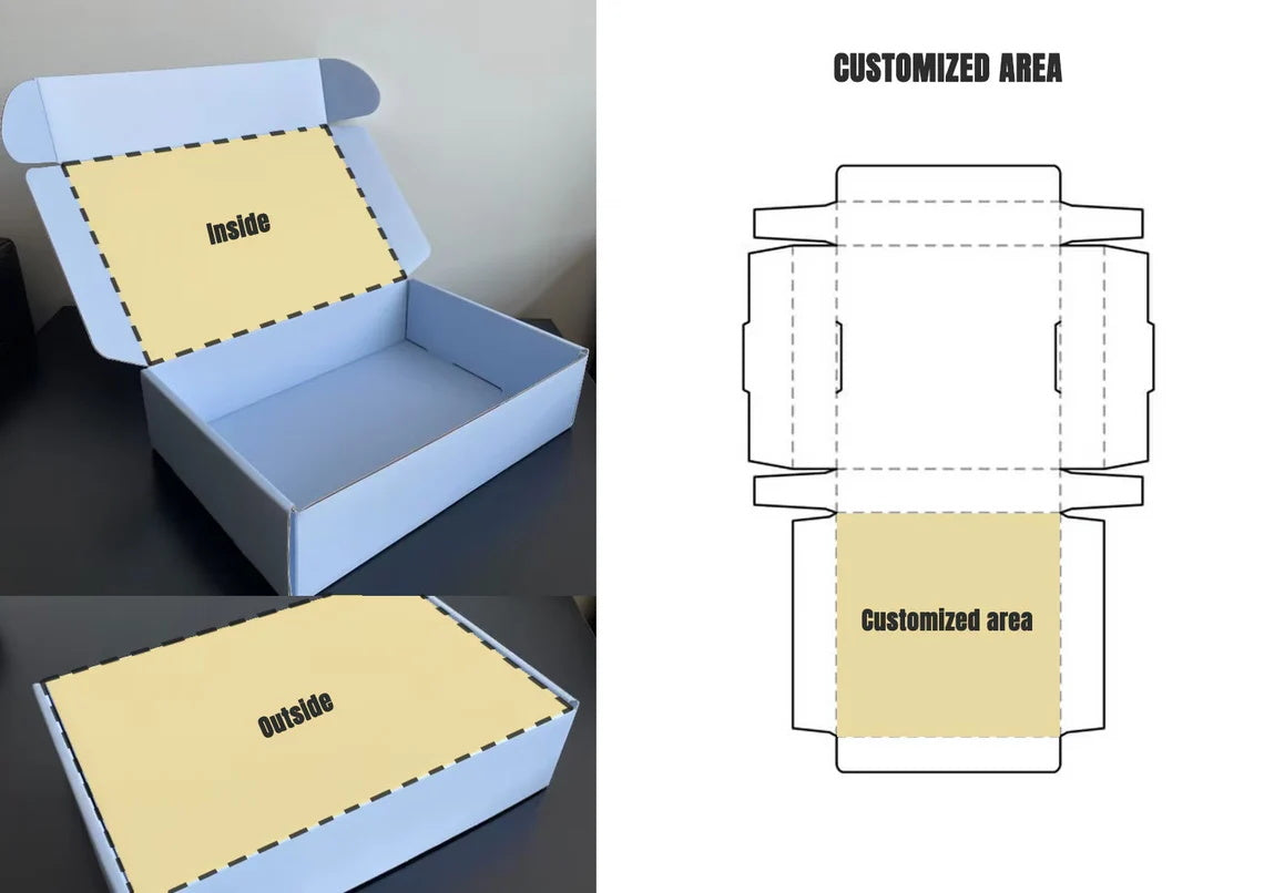 Personalized 5pcs Kraft Mailer Cardboard Shipping Boxes, Custom Mailer Box for Business/Baby Shower/Bridesmaid, Fast Shipping, Eco-Friendly