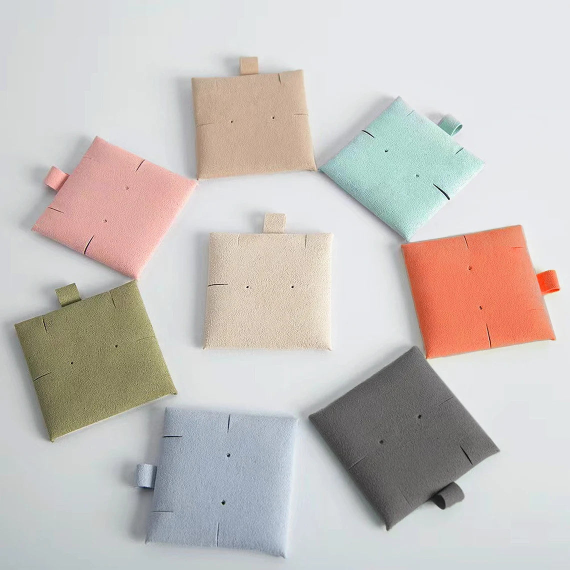 50 PCS Personalized Jewelry Bag Inserts, Custom Microfiber Necklace Clip for Pouch Bag, Multi-color Jewelry Display for Earrings Bracelet