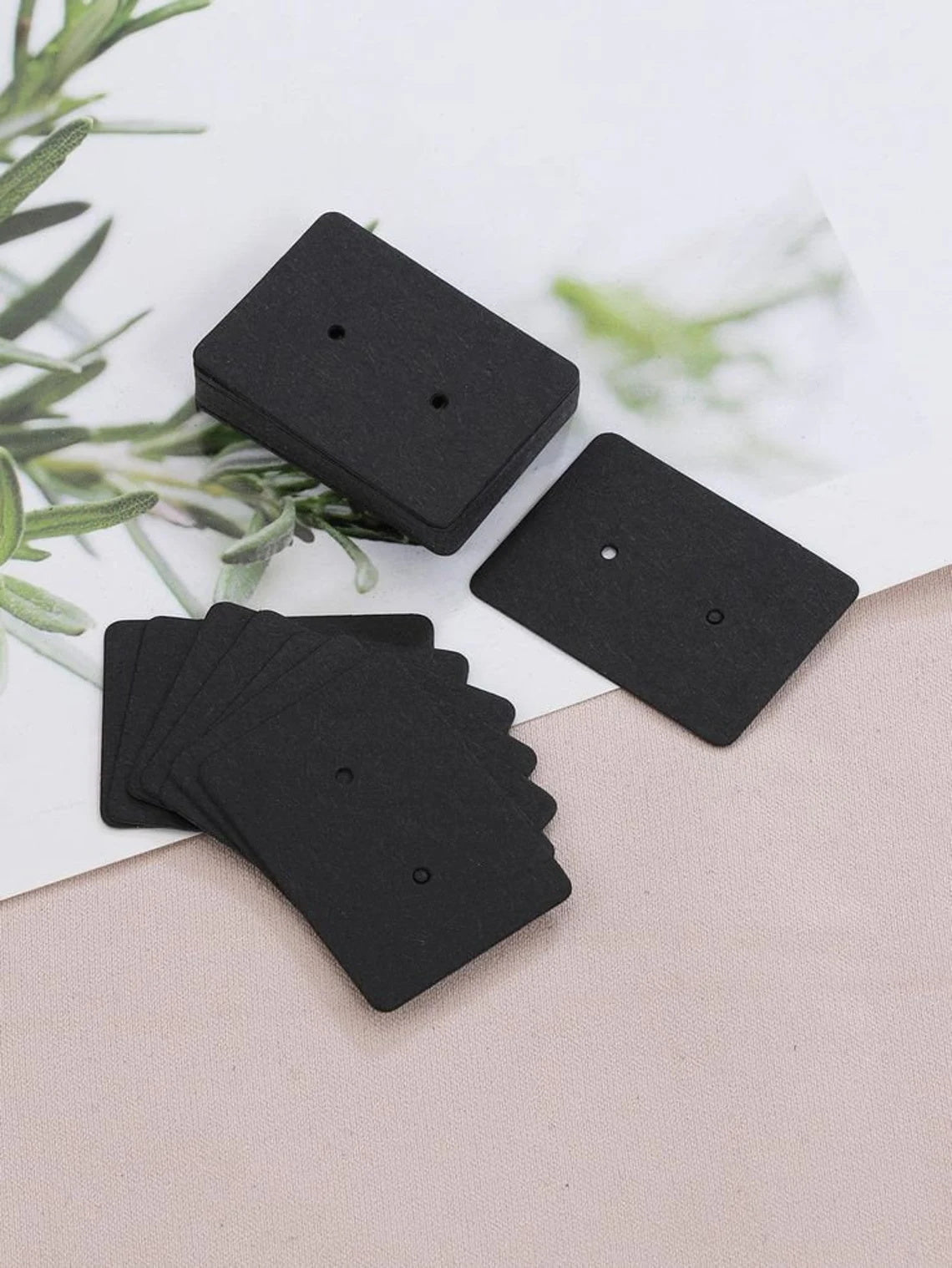 1"x1.4" Blank Earring Display Cards, Mini Jewelry Cards Holder, Rounded Square Paper Earrings Cards for Packaging, Multiple colors available