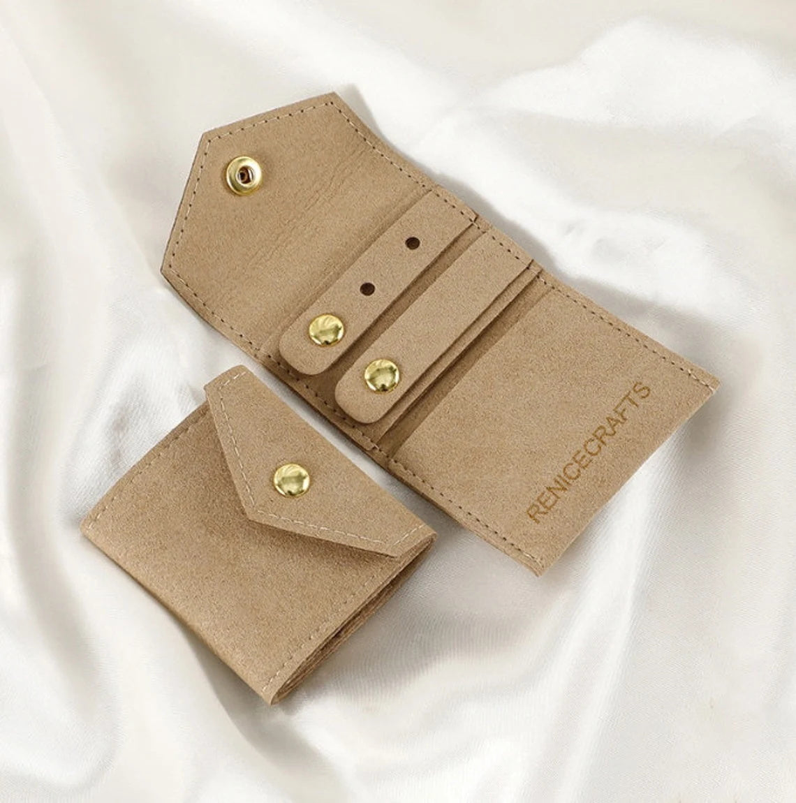 Personalized 50pcs Mini Microfiber Travel Jewelry Roll, Custom Jewelry Organizer Pouch with your logo/text, 14×6cm,Multi-color Necklace Bag