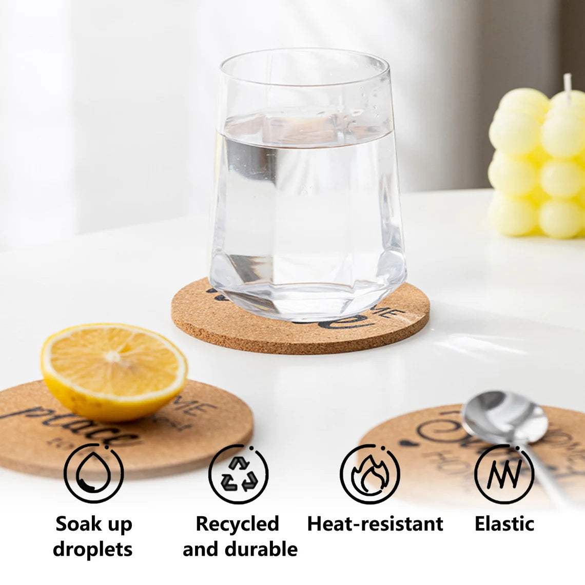 10-100pcs Personalized Cork Coaster, Favor Gift for Wedding/Bridal Shower/Party/Business,Rustic Wedding Decor,Custom Monogram Coaster with your design