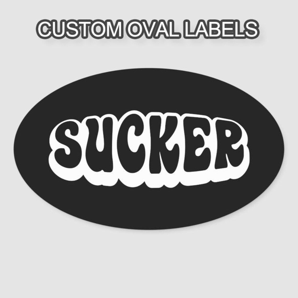 Cutom Vinyl Oval Stickers, Favor Oval Labels for Small business/Wedding/Gift, White Oval Label Stickers with your design, Personalized label