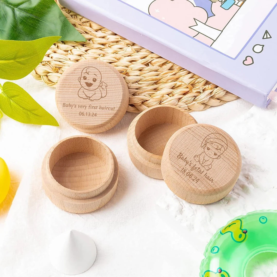 1 pcs Personalized Baby First Haircut Keepsake Box, Baby's First Lock Of Hair, Christening Gift for Newborn, Baby Shower Present, Baby Haircut