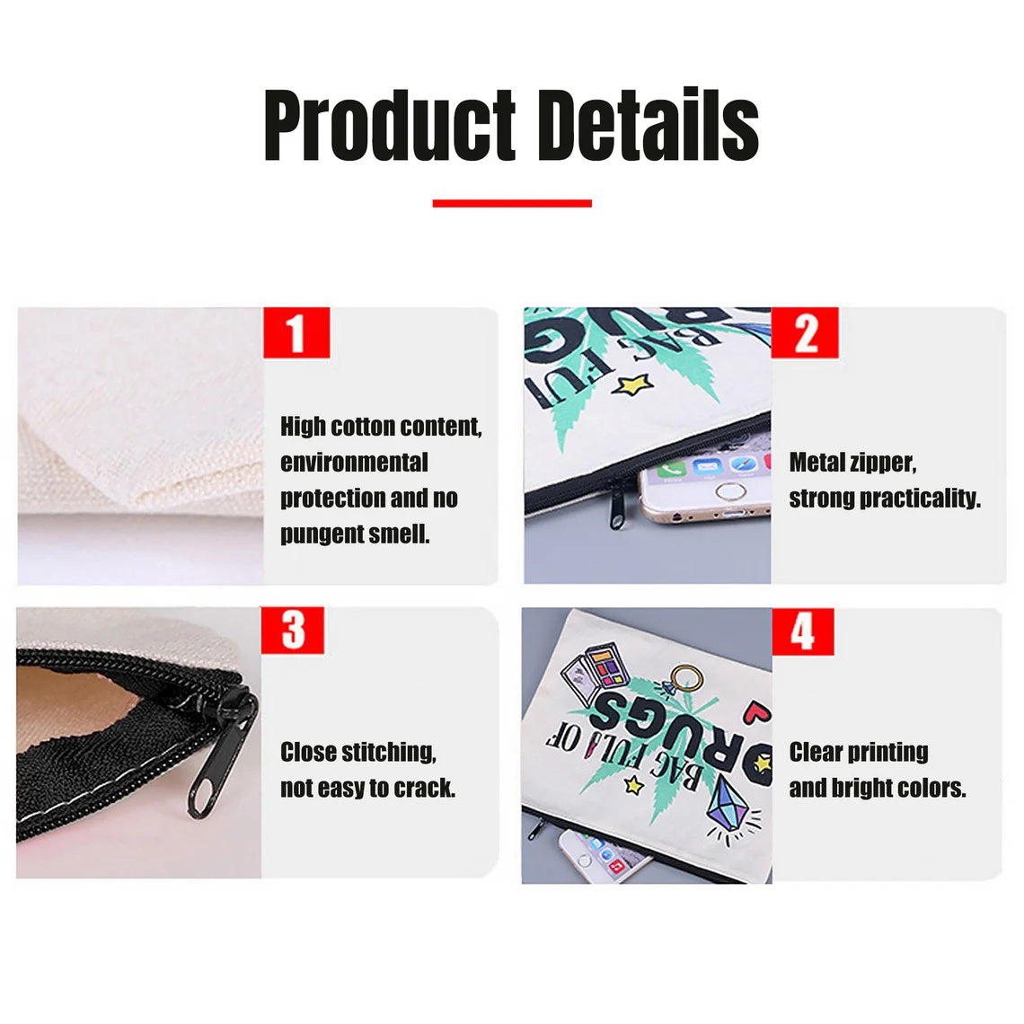 Personalized White Teacher Survival Kit Bags, End of Year Teacher Gift, Gift Favor for Teacher, Pencil Pouch, Custom School Bags with Name