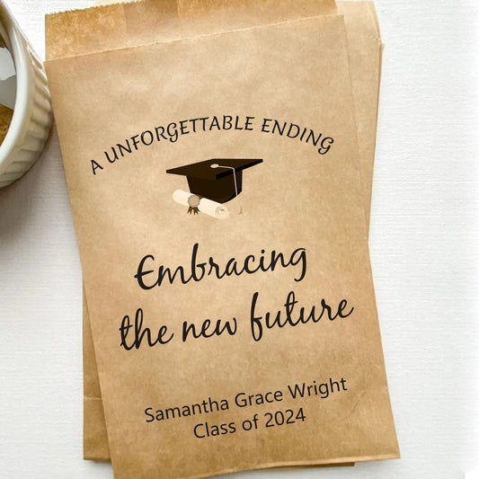Personalized Graduation Cookie Buffet Bags, Graduation Favor Bags, Grad Party Decor, Custom Cookie Bags with your design, Candy Favor Bags