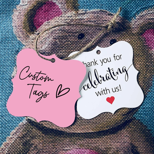 2'' Custom Bridal Baby Shower Party Wedding Gift Favors,Thank You Display Label,Personalized Clothing Bakery Tag,Price Tag,Handmade Item tag