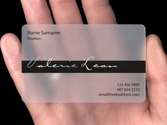 50-200pcs Custom Clear Plastic Business Cards, Frosted Plastic Card with your Design, QR Code Business Card, Design Calling Cards For Small Business
